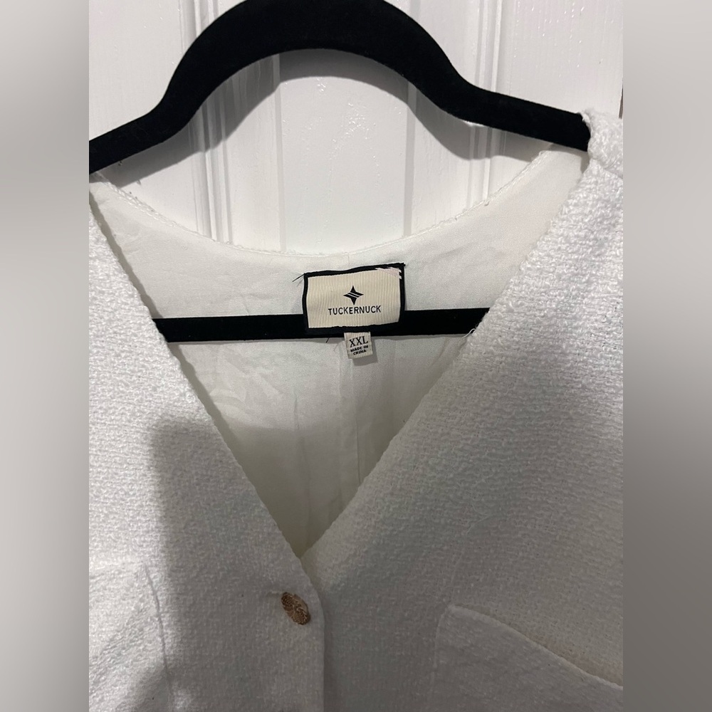 Tuckernuck White Textured Myla Romper Xxl View 4
